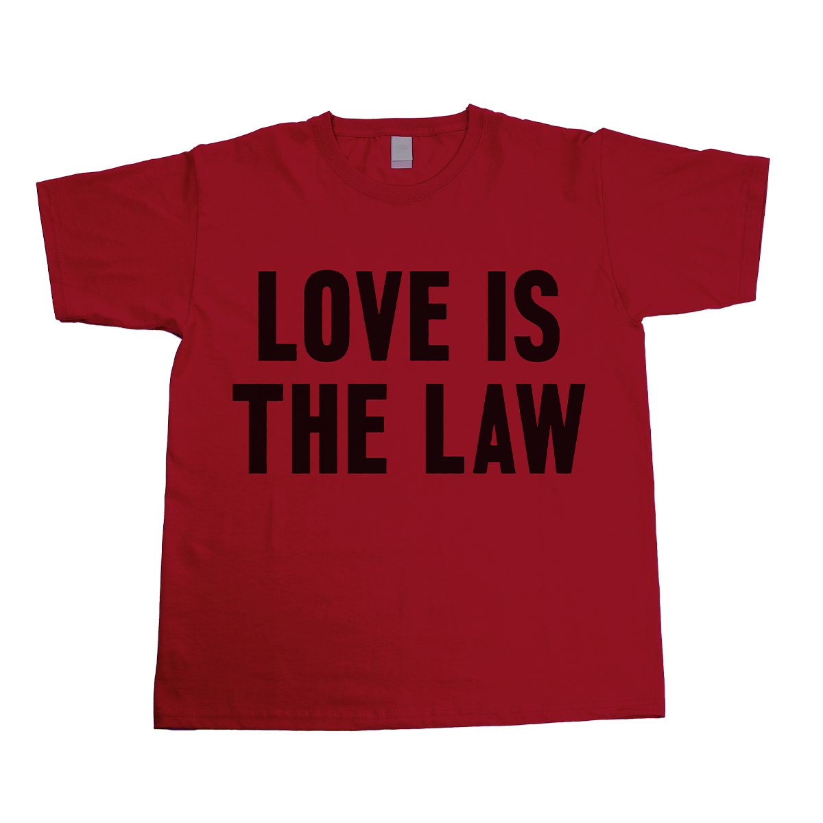 Love Is The Law Album T-Shirt (Dark Red)